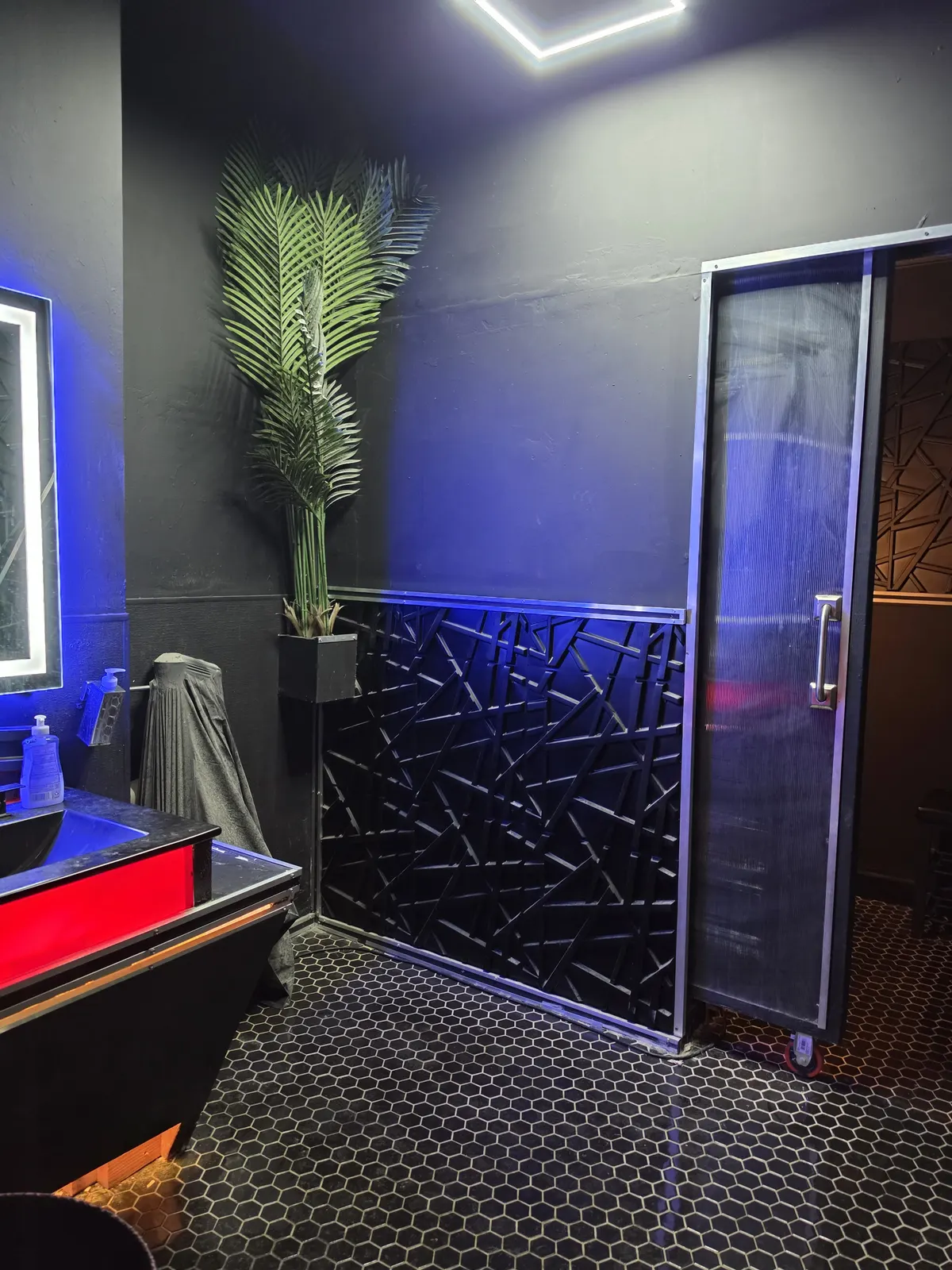 Remodeled restroom interior at Iron Arms Gym